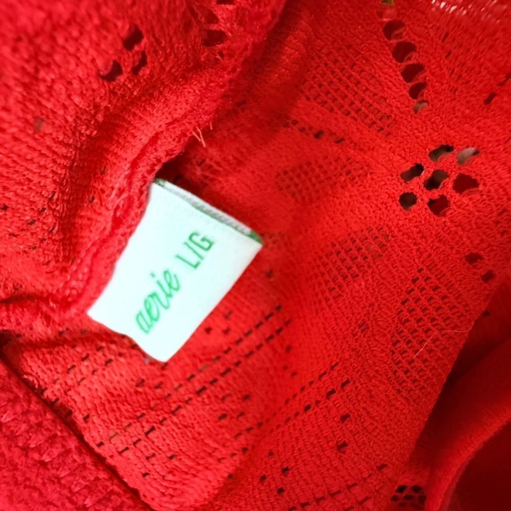 Aerie Poppy Red Lace Bralette - Picture 3 of 3